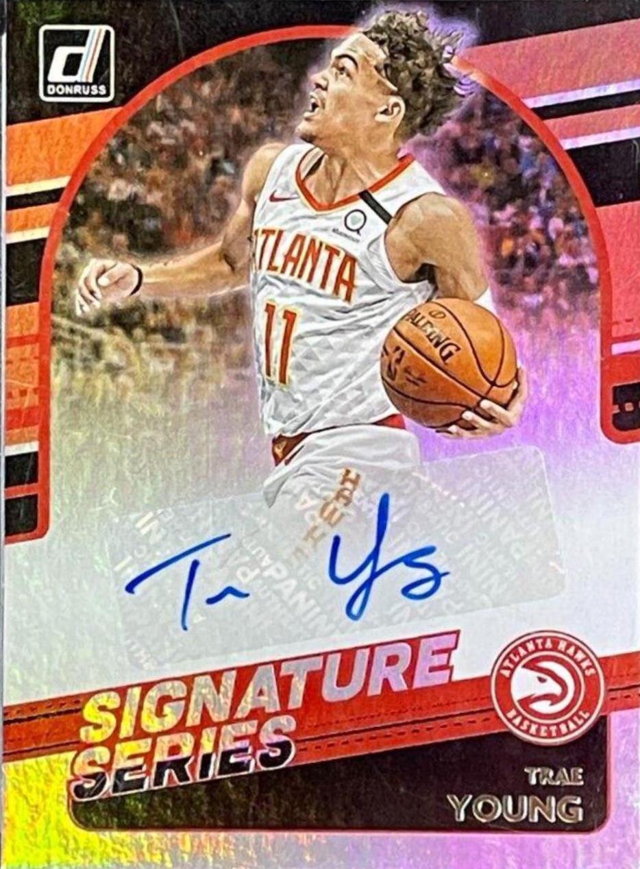Trae Young Basketball Cards 2020 Donruss Signature Series