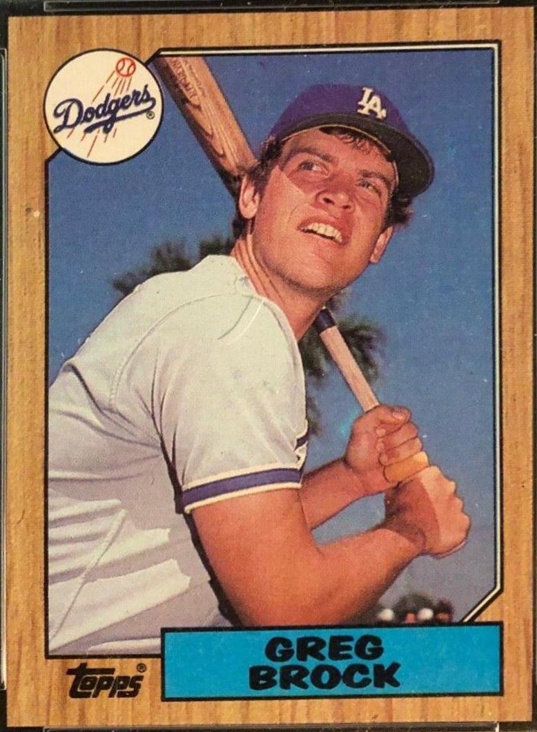 Greg Brock #26 Baseball Cards 1987 Topps