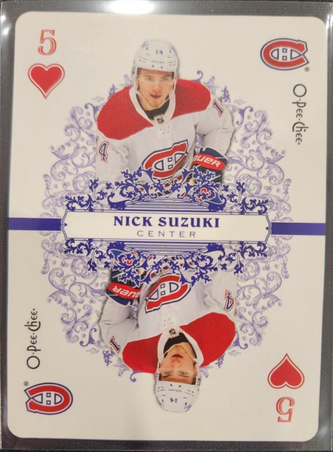 Nick Suzuki #5 Hockey Cards 2022 O Pee Chee Playing Cards