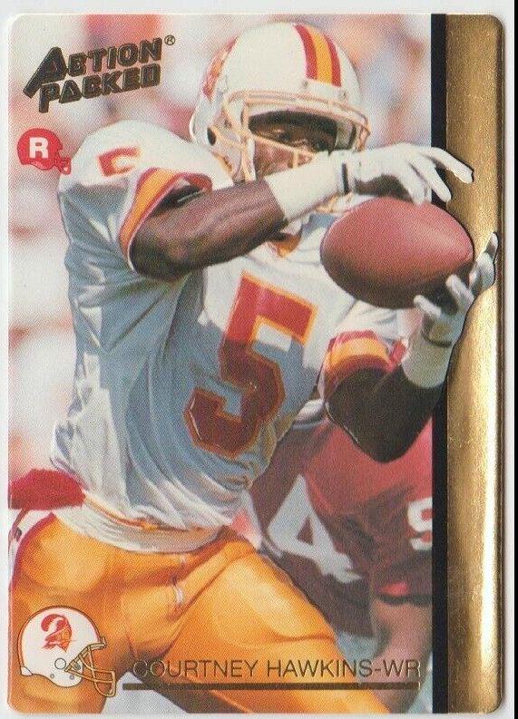Courtney Hawkins #18 Football Cards 1992 Action Packed Rookie Update