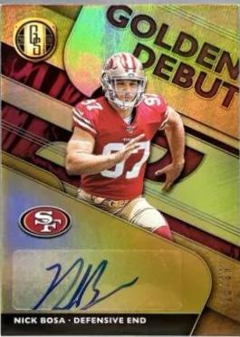 Nick Bosa #GDA-NB Football Cards 2019 Panini Gold Standard Golden Debut Autographs
