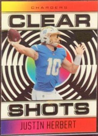 Justin Herbert #CS-1 Football Cards 2021 Panini Illusions Clear Shots
