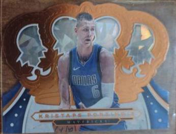 Kristaps Porzingis #7 Basketball Cards 2019 Panini Crown Royale