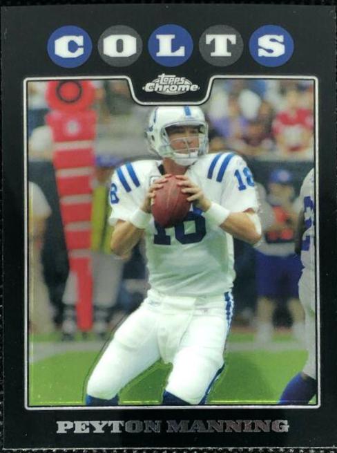Peyton Manning #TC10 Football Cards 2008 Topps Chrome
