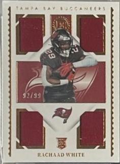 Rachaad White #RQM-11 Football Cards 2022 Panini Encased Rookie Quad Memorabilia