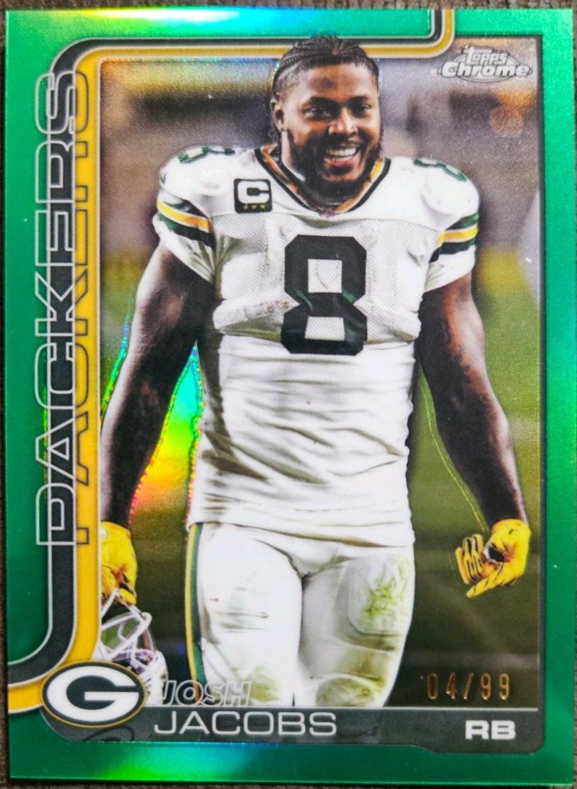 Josh Jacobs [Green Image Variation] #110 Prices | 2025 Topps