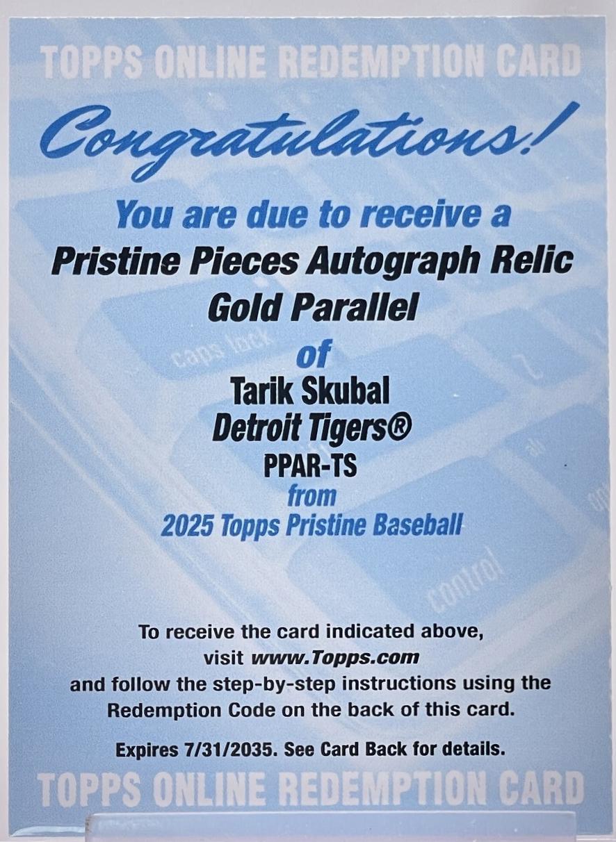 Tarik Skubal [Gold Refractor] #PPAR-TS