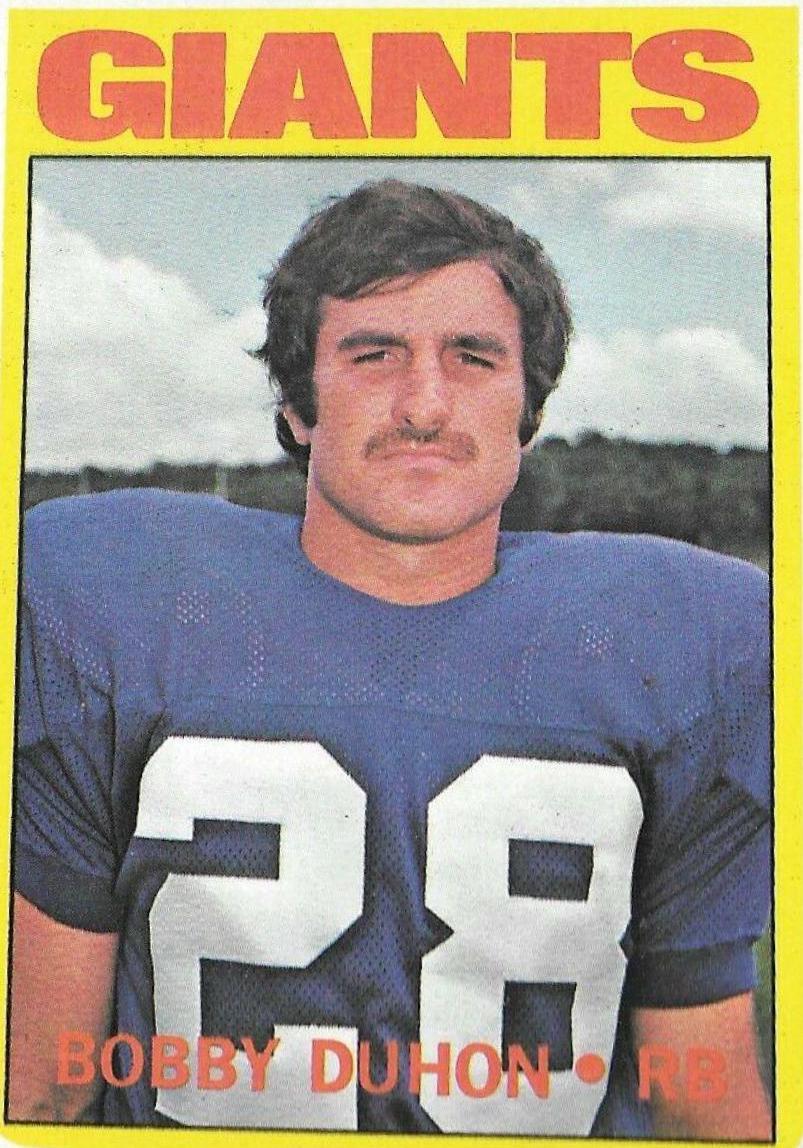 Bobby Duhon #92 Football Cards 1972 Topps