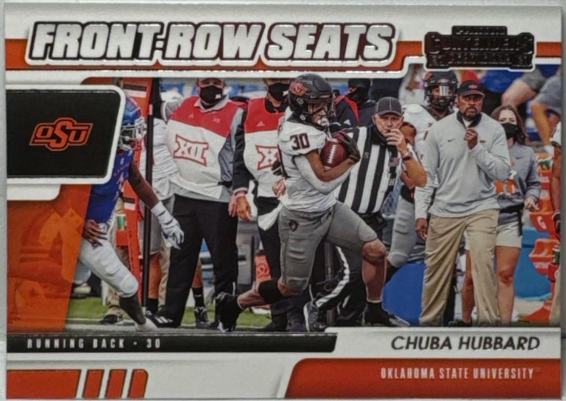 Chuba Hubbard #38 Football Cards 2021 Panini Contenders Draft Picks Front Row Seats