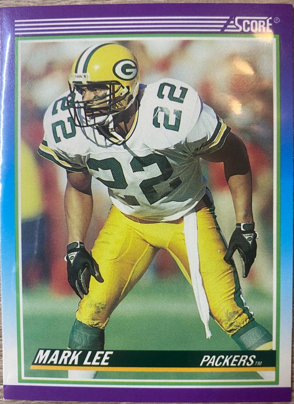 Mark Lee #491 Football Cards 1990 Panini Score
