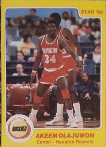 Akeem Olajuwon #18 Basketball Cards 1985 Star