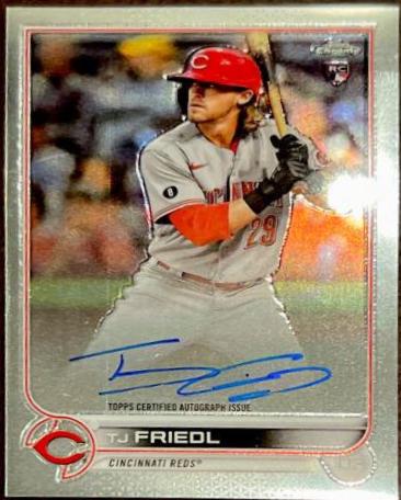 TJ Friedl #RA-TF Baseball Cards 2022 Topps Chrome Rookie Autographs