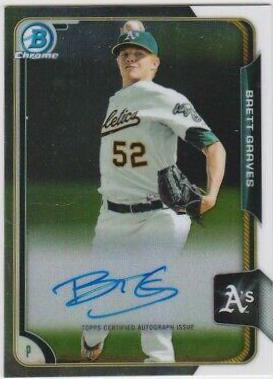 Brett Graves #BG Baseball Cards 2015 Bowman Chrome Autograph Prospect