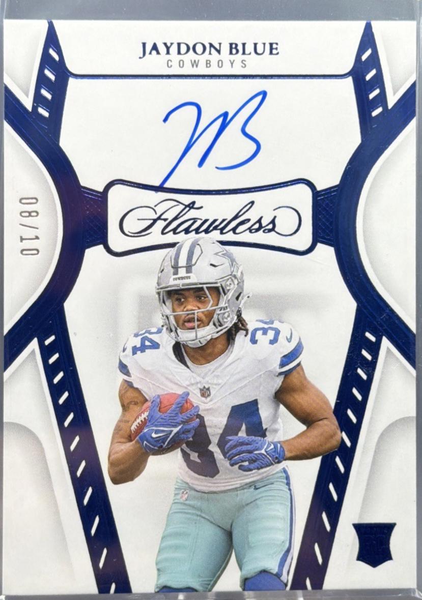 Jaydon Blue #20 2025 Panini Flawless Football Rookie Debut Signatures