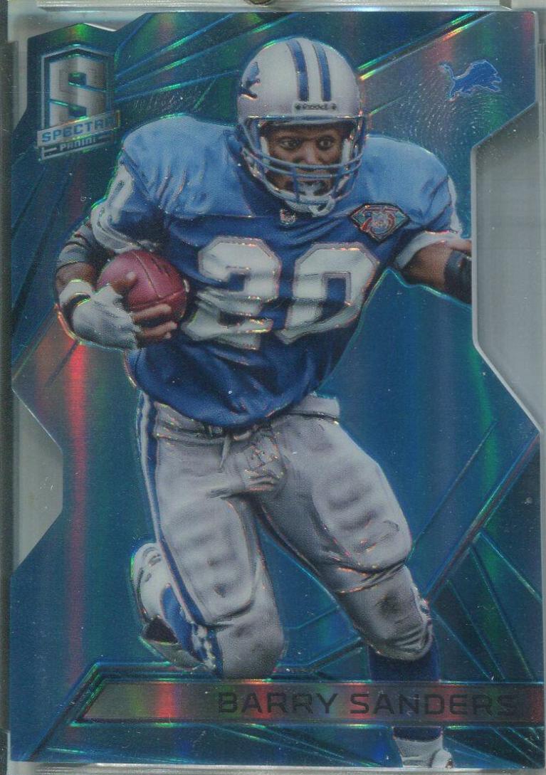 Barry Sanders [Neon Blue Die Cut] #13