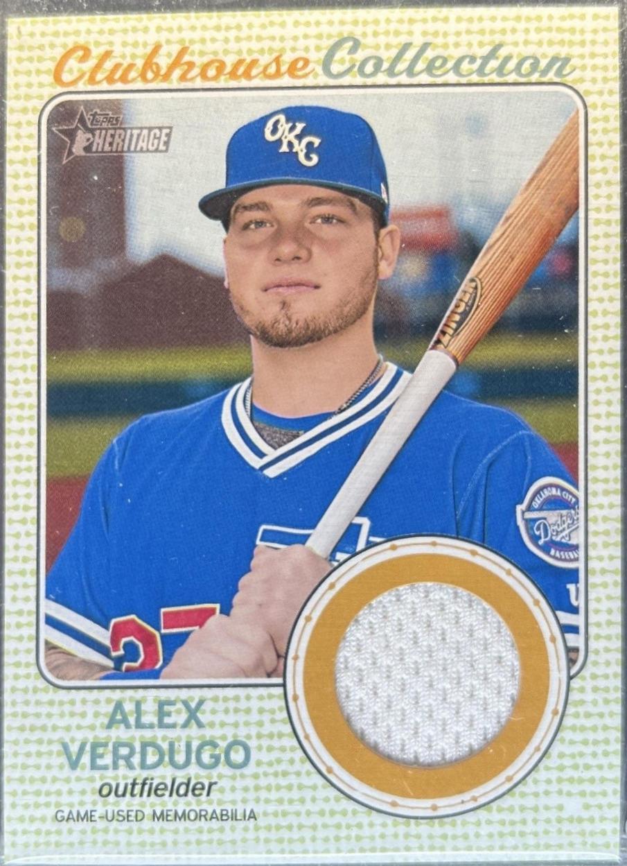 Alex Verdugo #CCR-AV 2017 Topps Heritage Minor League Baseball Clubhouse Collection Relics