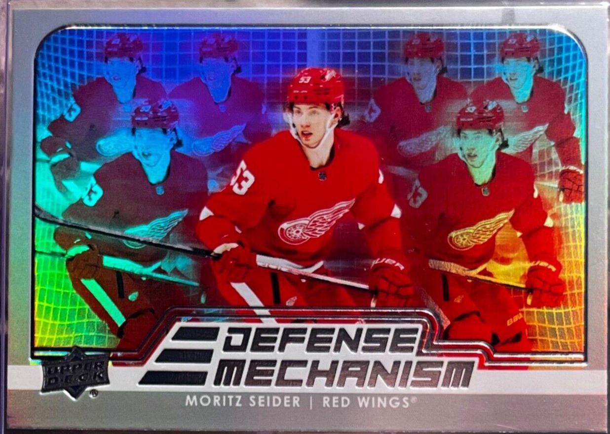 Moritz Seider #DM-24 Hockey Cards 2022 Upper Deck Defense Mechanism