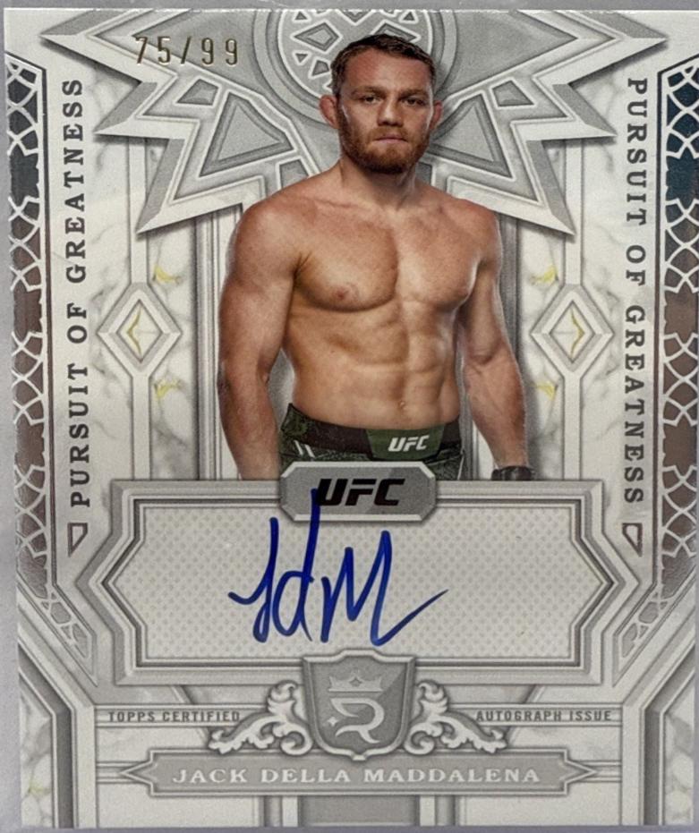 Jack Della Maddalena #PGS-JDM Ufc Cards 2024 Topps Royalty UFC Pursuit of Greatness Signature