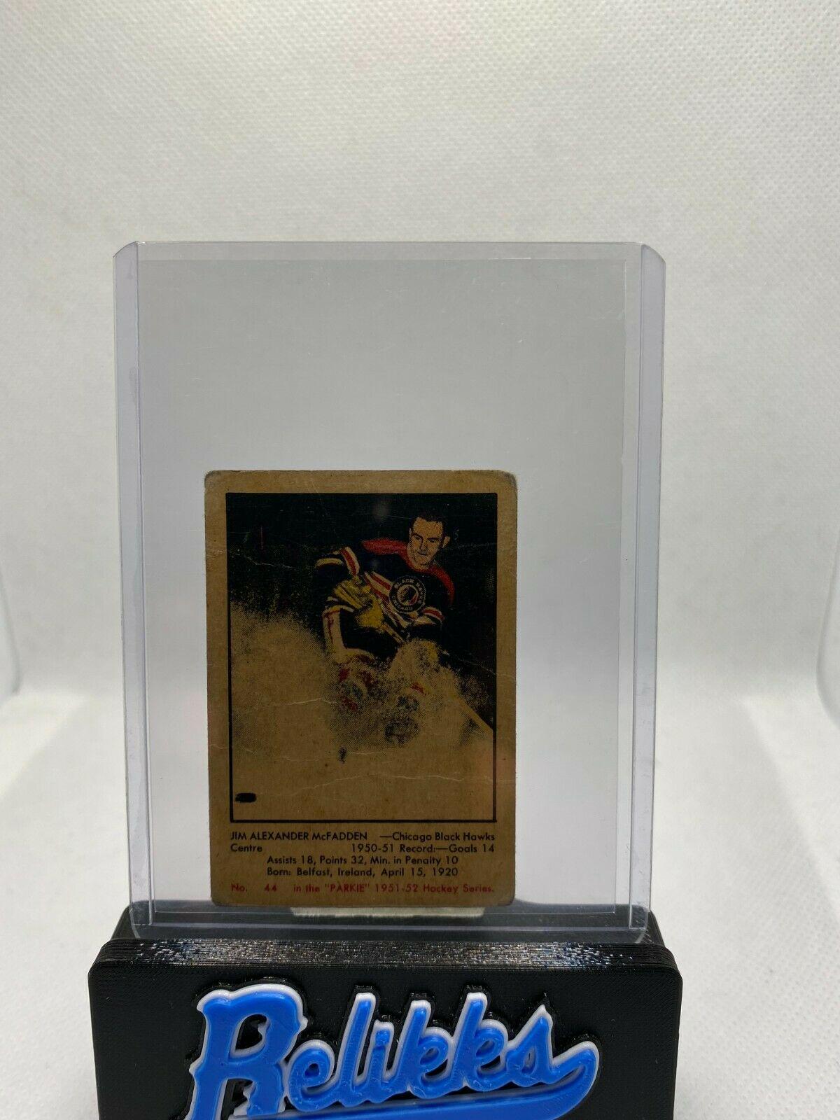 Jim McFadden #44 Hockey Cards 1951 Parkhurst