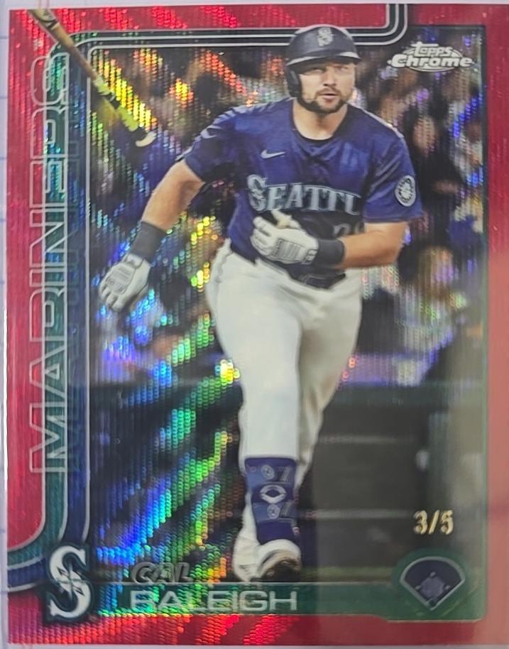 Cal Raleigh [Red Wave Refractor] #USC45 Prices | 2025 Topps Chrome ...