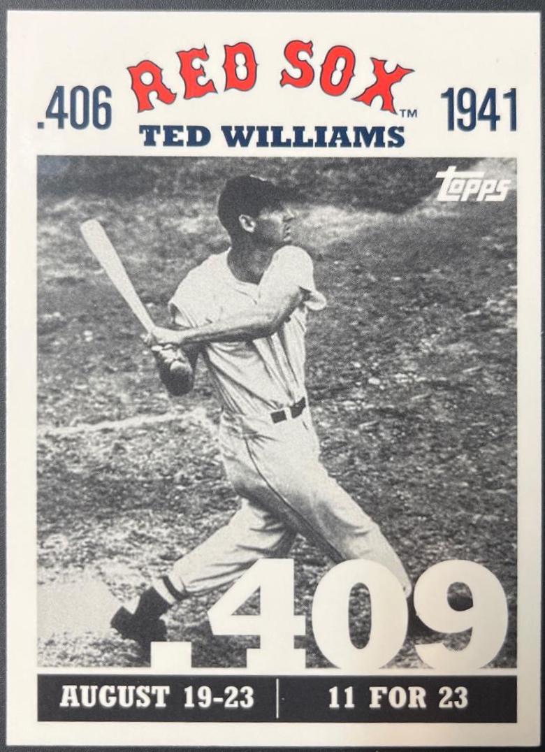Ted Williams #TW28 2007 Topps Williams 406 Baseball