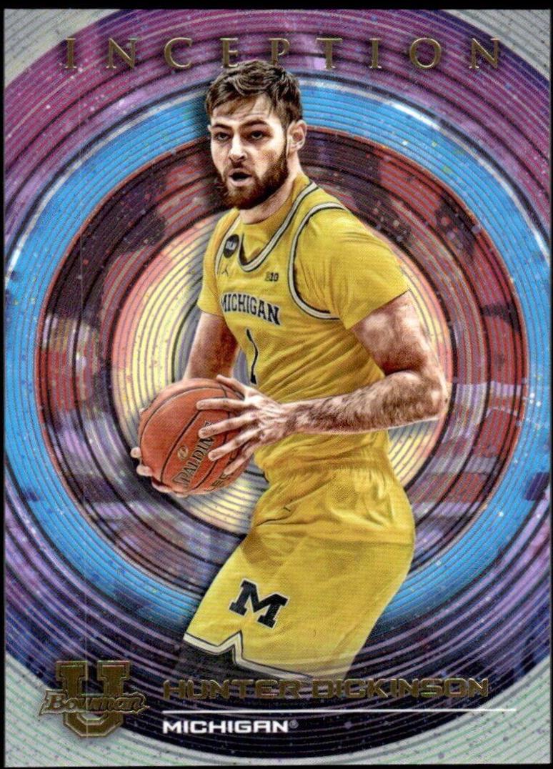 Hunter Dickinson #13 Basketball Cards 2022 Bowman University Inception