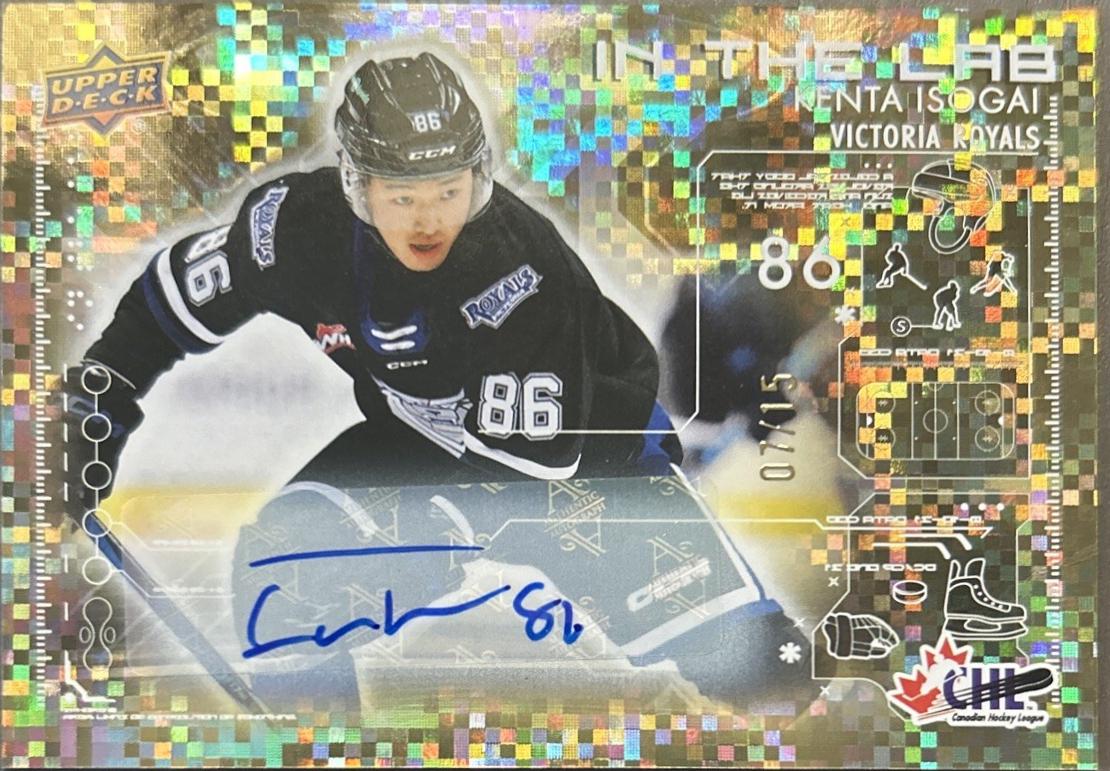 Kenta Isogai #IL-23 Hockey Cards 2024 Upper Deck CHL In the Lab Autograph