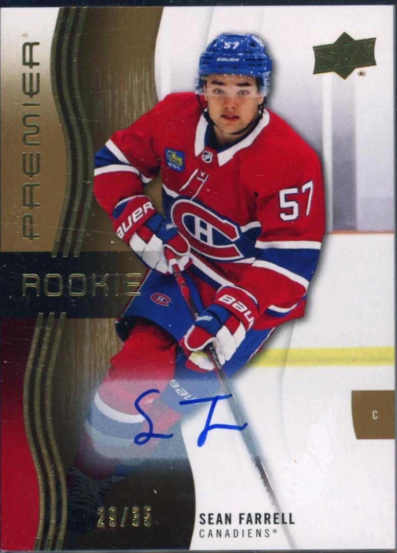 Sean Farrell [Gold Autograph] #131 Prices | 2023 Upper Deck Premier ...