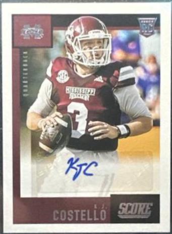 k.j. costello #sa-kco Football Cards 2021 Panini Chronicles Draft Picks Score Rookie Autographs