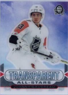 Johnny Gaudreau #CCA-26 Hockey Cards 2018 O-Pee-Chee Coast-to-Coast Transparent All-Stars