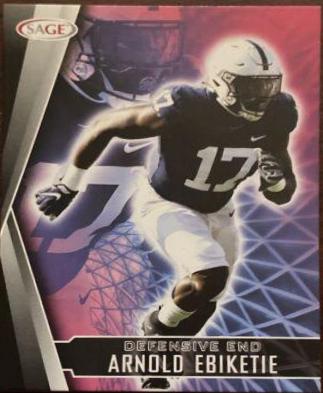 Arnold Ebiketie #2 Football Cards 2022 Sage Hit