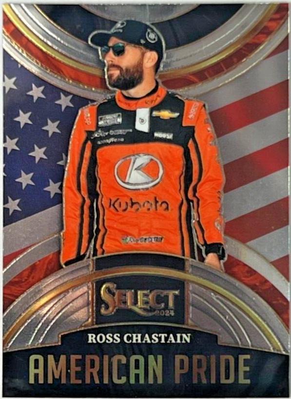 Ross Chastain #6 Racing Cards 2024 Panini Select NASCAR American Pride