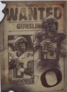 Bo Nix #GSB-9 Football Cards 2023 Bowman's Best University Gunslingers and Bandits Die Cuts