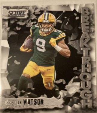 Christian Watson #5 Football Cards 2023 Panini Score Breakthrough
