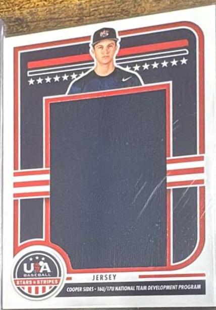 Cooper Sides #JMJ-ZW 2025 Panini Stars & Stripes Baseball Jumbo Material Jersey