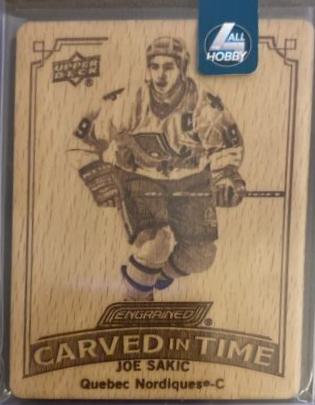 Joe Sakic #CT-4 Hockey Cards 2023 Upper Deck Engrained Carved in Time