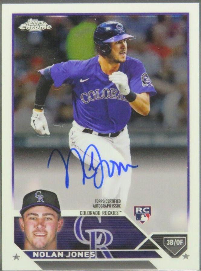 Nolan Jones #RA-NJ Baseball Cards 2023 Topps Chrome Rookie Autographs