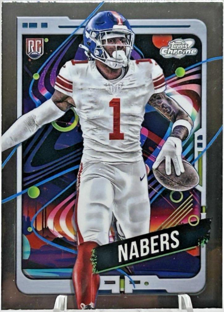 Malik Nabers #167 Football Cards 2024 Topps Cosmic Chrome