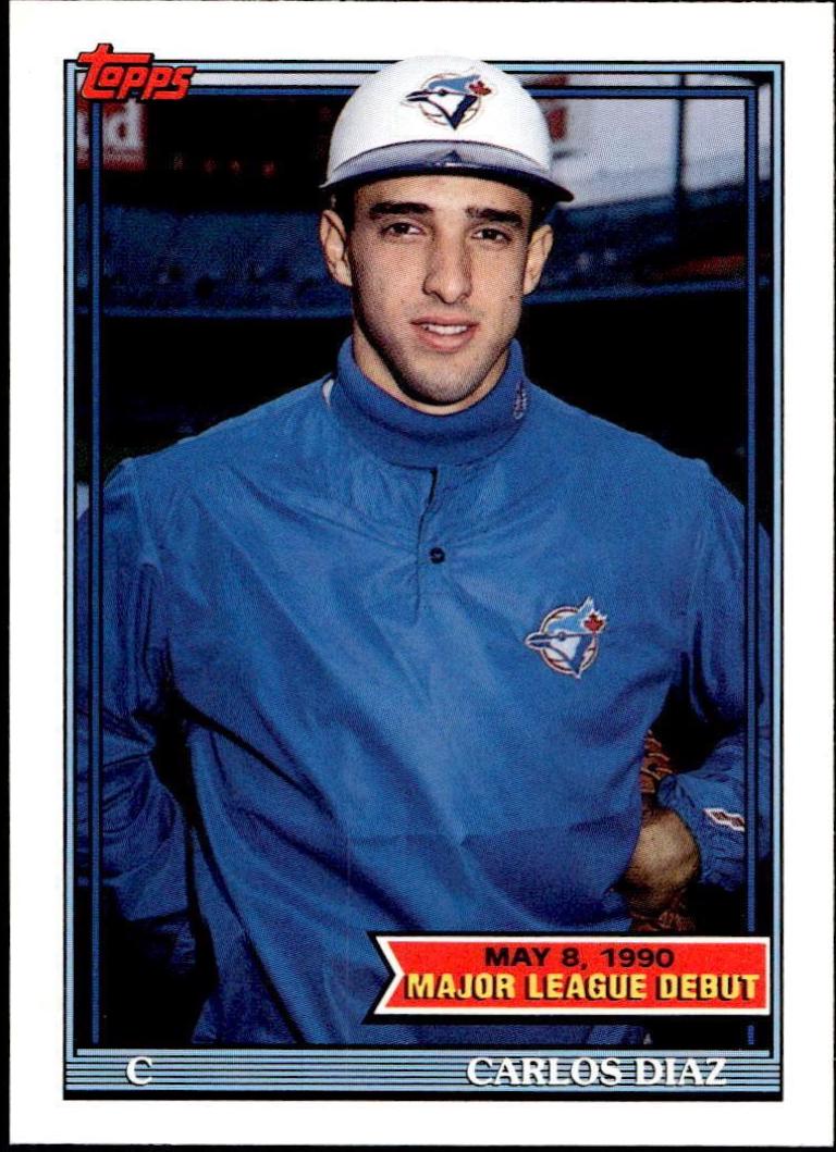 Carlos Diaz #41 Baseball Cards 1991 Topps '90 M.L. Debut