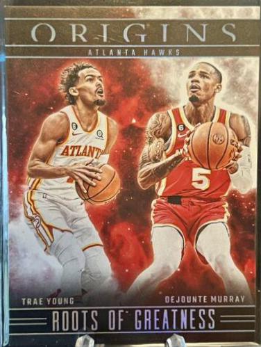 Trae Young / Dejounte Murray #16 Basketball Cards 2023 Panini Origins Roots of Greatness