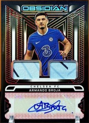 Armando Broja #JA-BRO Soccer Cards 2020 Panini Obsidian Jersey Autographs