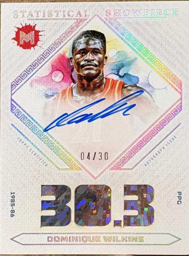 Dominique Wilkins #SSS-DW Basketball Cards 2023 Topps Motif Statistical Showpiece Signatures