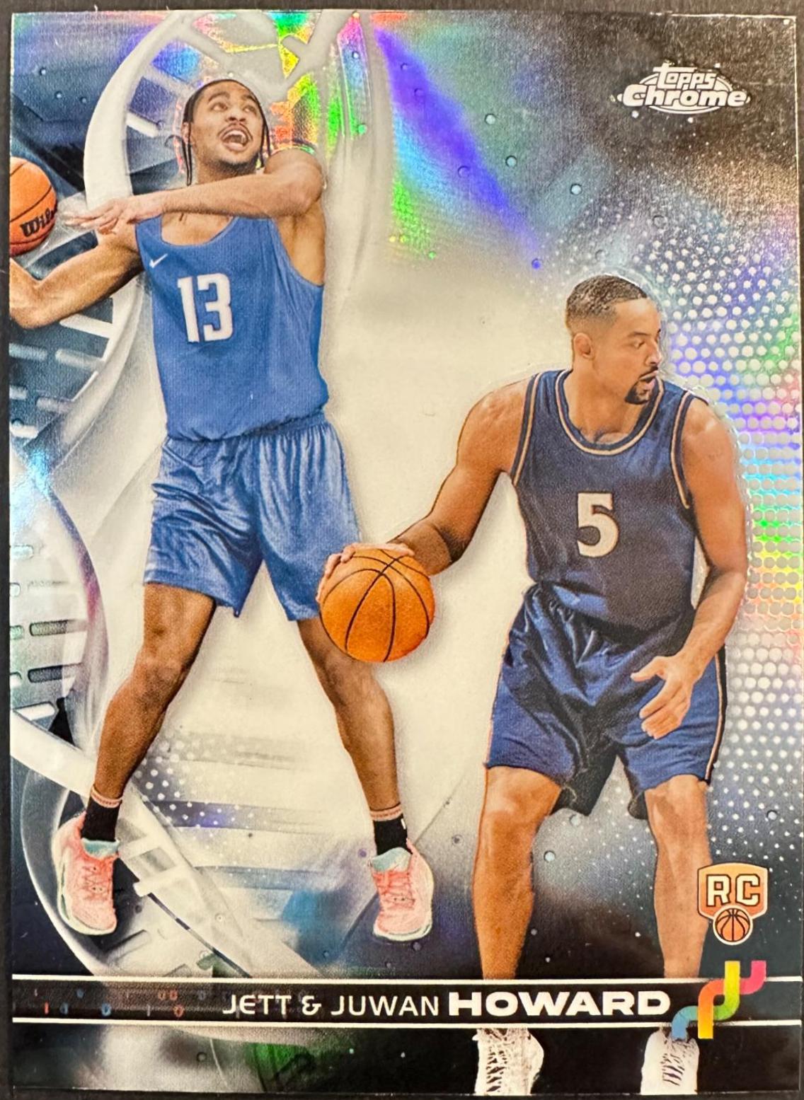 Jett Howard & Juwan Howard #DNA-3 Basketball Cards 2023 Topps Chrome DNA