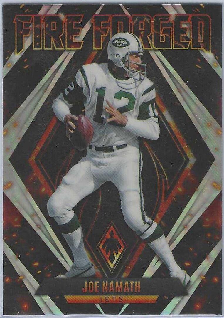 Joe Namath #FF-4 Football Cards 2022 Panini Phoenix Fire Forged