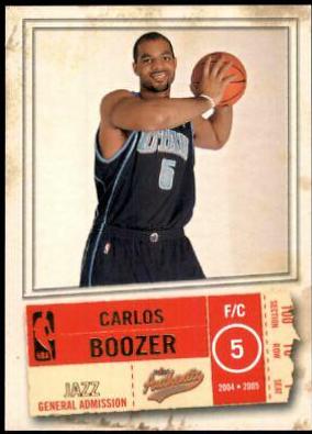 Carlos Boozer #15 Basketball Cards 2004 Fleer Authentix