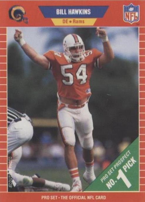 Bill Hawkins #500 Football Cards 1989 Pro Set