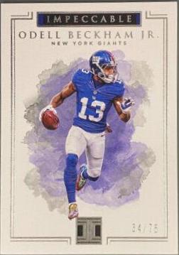 Odell Beckham Jr. #13 Football Cards 2017 Panini Impeccable
