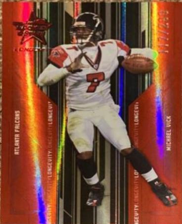 Michael Vick #4 Football Cards 2005 Leaf Rookies & Stars Longevity