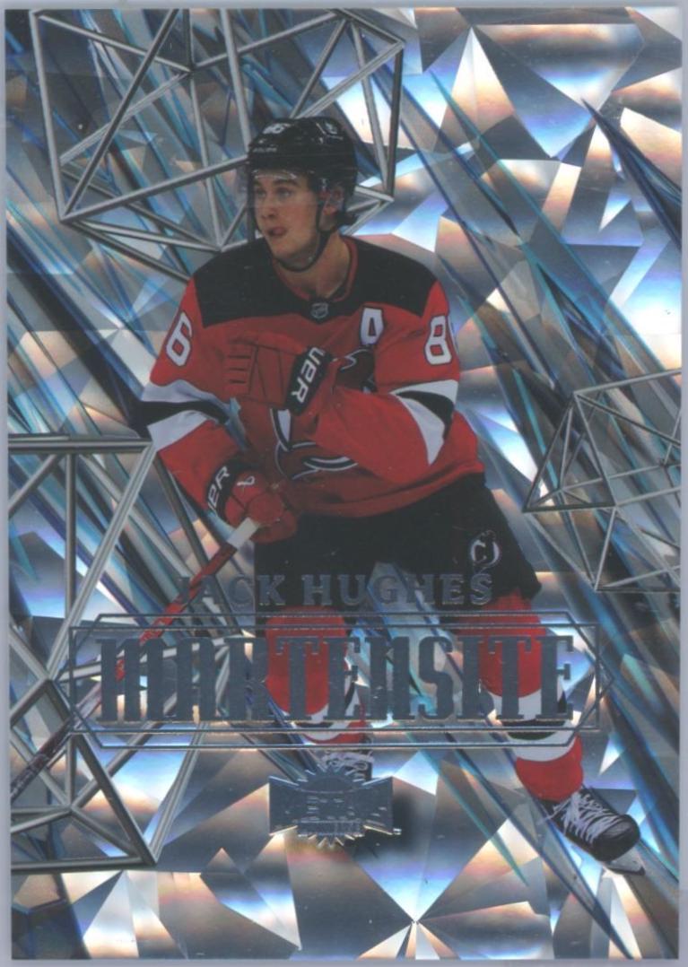 Jack Hughes #MT-24 Hockey Cards 2023 SkyBox Metal Universe Martensite