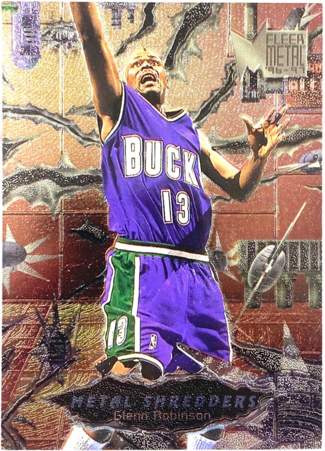 1996 Glenn Robinson Metal Shredders #245 Basketball Cards 1996 Fleer Metal